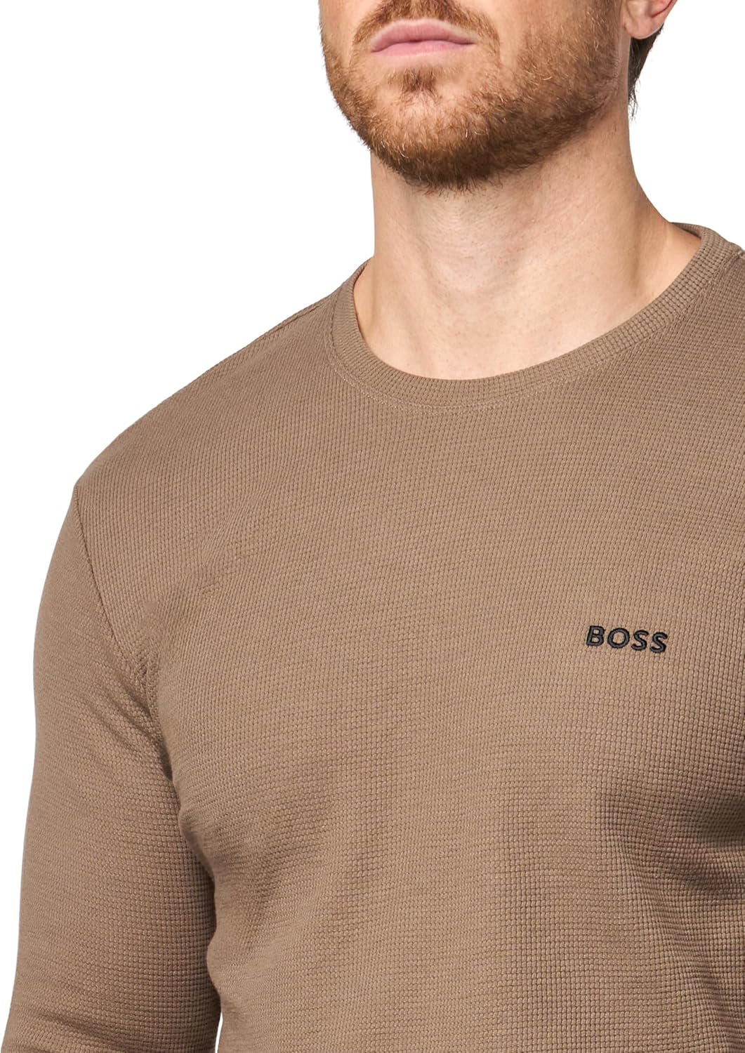 BOSS Men's Waffle Long Sleeve Shirt - Image 3