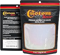 Vista 17 de Custom Shop - Plata a arco iris- 4 onzas de microescamas holográficas de metal de 0.004 pulgadas de tamaño de 100 micrones - Resistente a los rayos