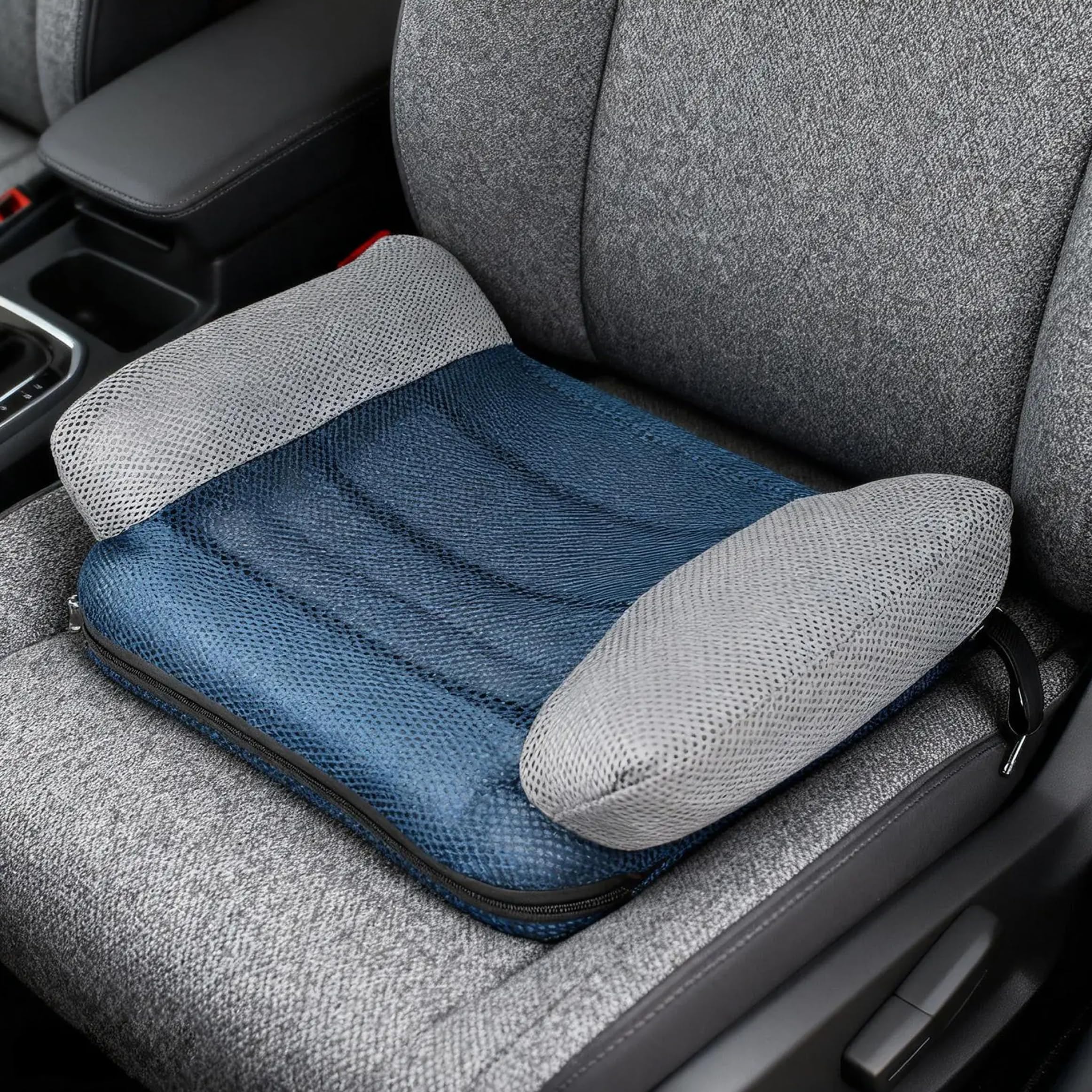 Seggiolino Auto Per Bambini, Seggiolino Auto Gonfiabile Per Bambini - Gonfiaggio Rapido A Bocca, Design A Rete Portatile Per I Viaggi - Blu, 14, 57x19, 29 Pollici