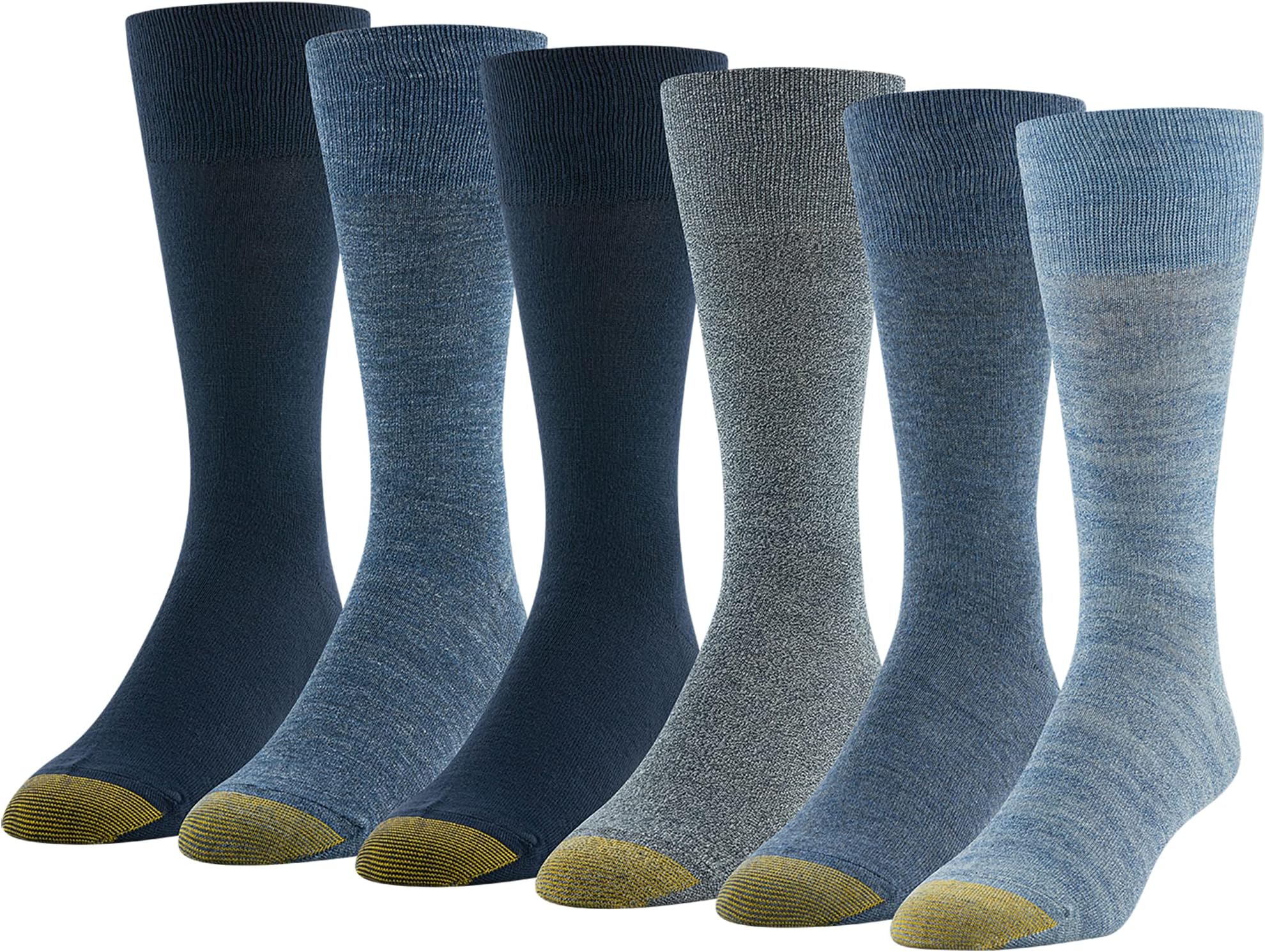 GOLDTOE Men's Cambridge Crew Socks, 6-Pairs
