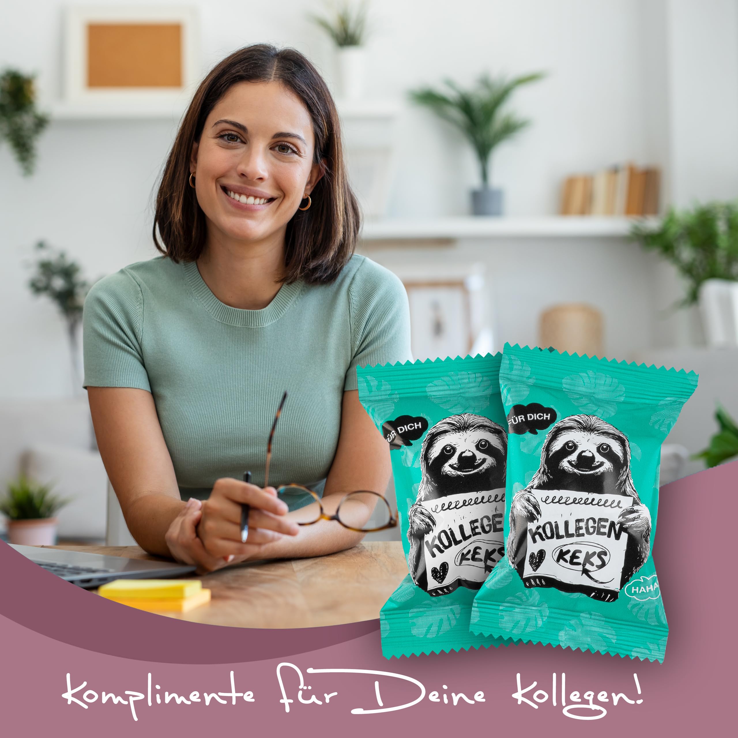 Glückskekse Kollegen 250er Karton Lustiges Kollegen Geschenk Büro Glückskekse mit lustigen, motivierenden Sprüchen für Kollegen und Mitarbeiter als Geschenk im Büro | vegan und made in Germany