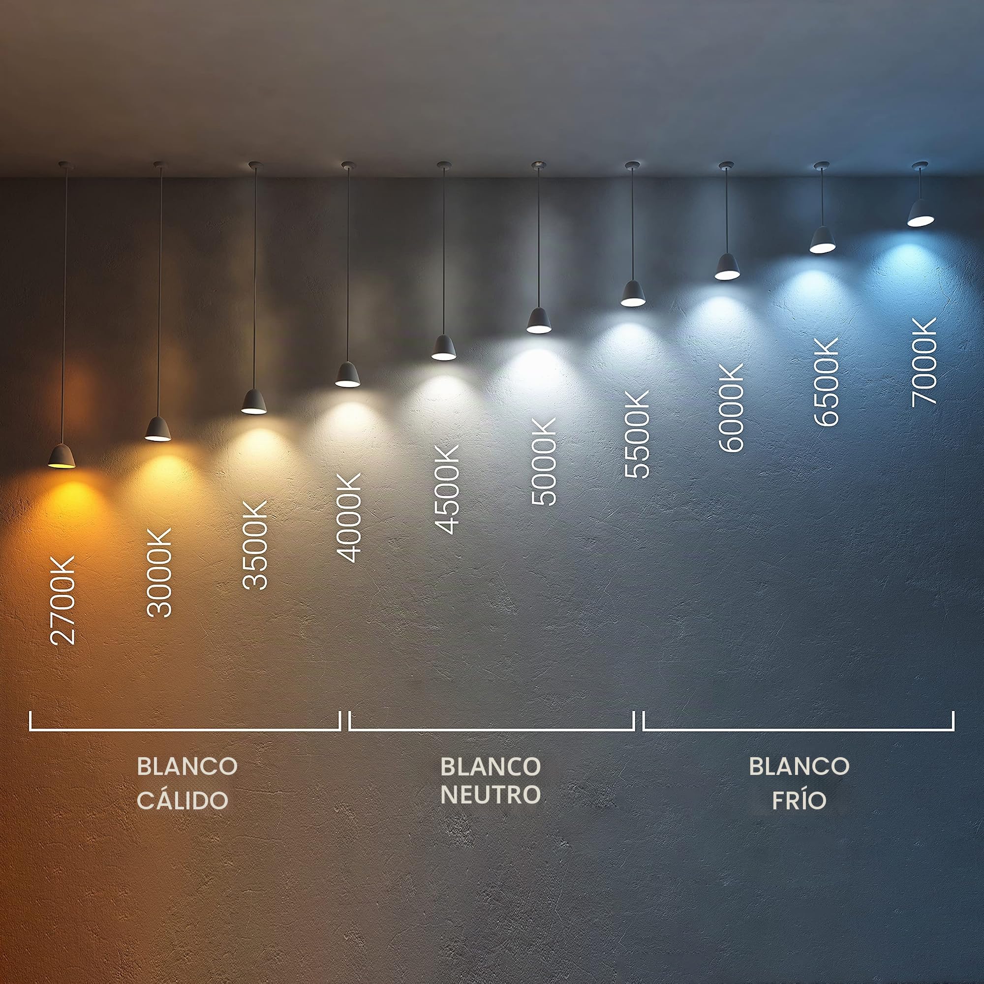 LEDKIA LIGHTING Plafón LED para Cocina, Comedor, Habitación 48W Circular Foco Downlight Empotrable Plano Temperatura de Color Seleccionable (Blanco Frío, Neutro, Cálido) Ø600 mm