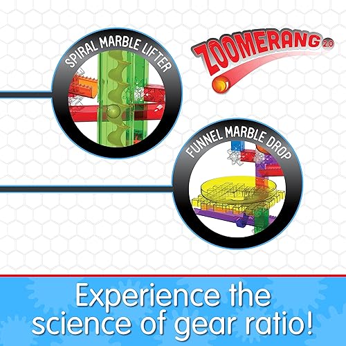 Miniatura 6 de The Learning Journey: Techno Gears Marble Mania Zoomerang 2.0 - Juego de construcción STEM, juguetes de aprendizaje galardonados y regalos para