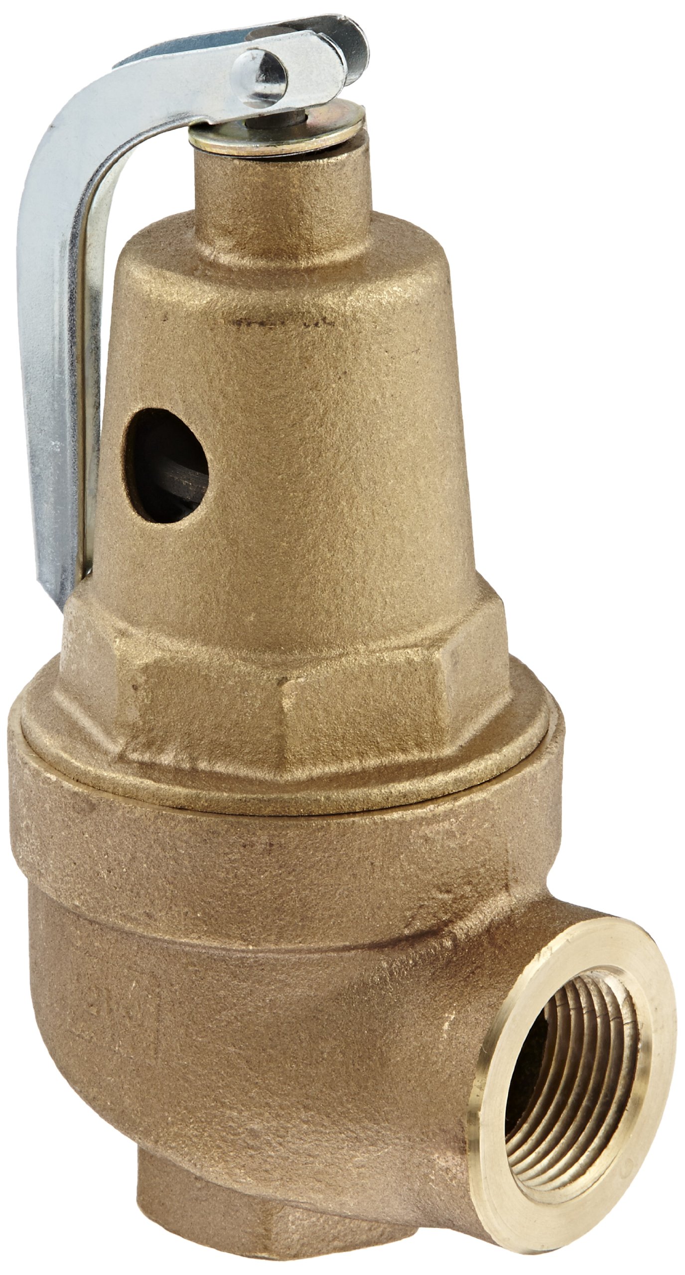 Apollo Valve 10-600 Series Bronze Safety Relief Valve, ASME Hot Water, 30 psi Set Pressure, 1