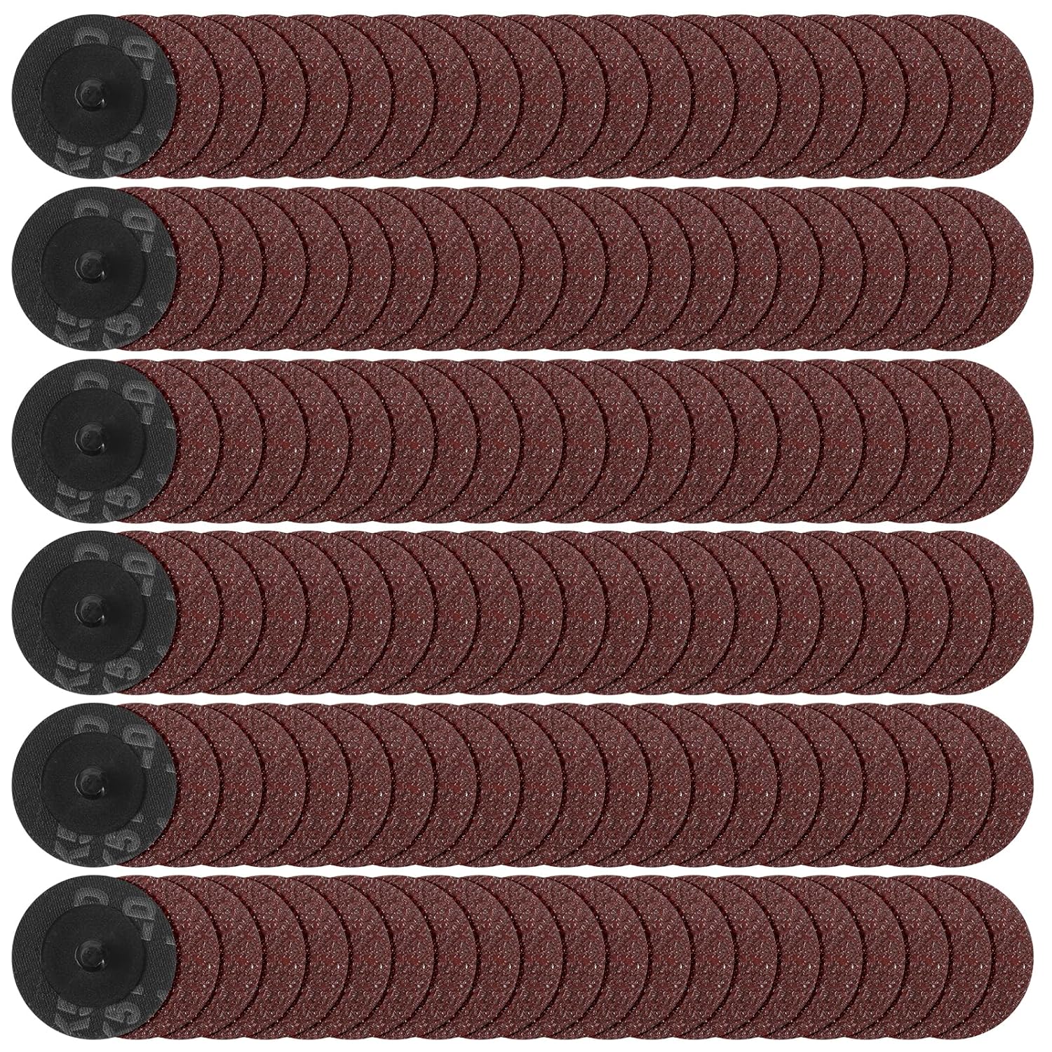200 PCS 2 Inch 36 Grit Sanding Discs – Roll Lock Quick Changing Discs for Die Grinder, Angle Grinder, Drill | Heavy Duty Abrasive Pads for Rust Removal, Paint Stripping, Metal Grinding & Surface Prep