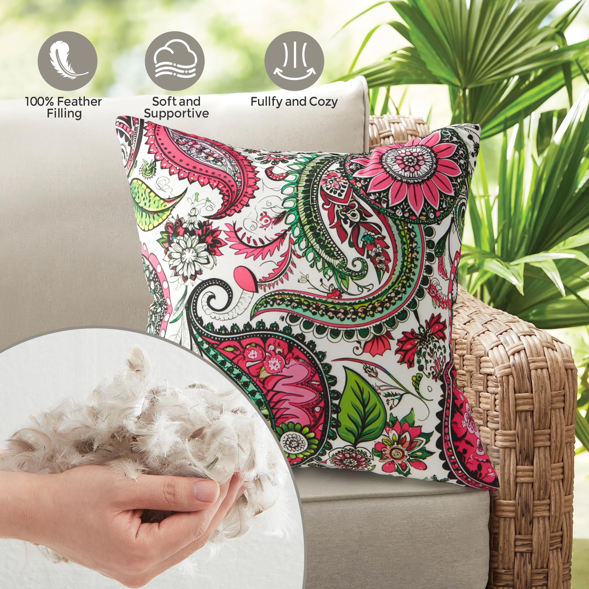 Lumbar Pillow Feather Design Throw Pillows Antelope Long Lumbar