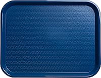 Carlisle Blue Plastic Cafeteria Tray - Non-Slip Patterned Surface, Lightweight Stackable 17.87x14 Inch Serving Tray for Fast Food & Schools