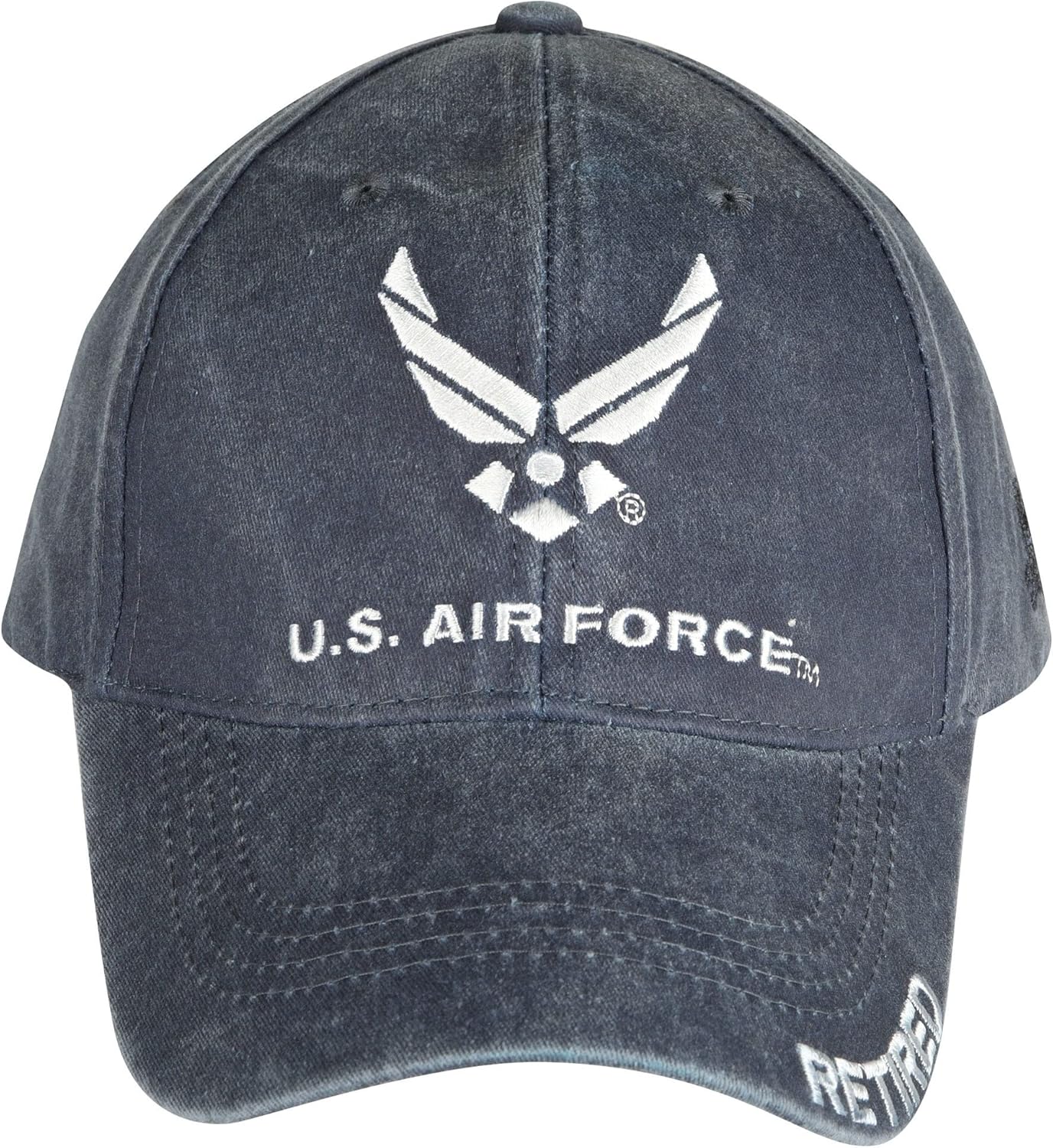 U.S. Air Force Retired Cap. Washed Denim Blue,Denim Blue,One Size Fits Most - Image 2