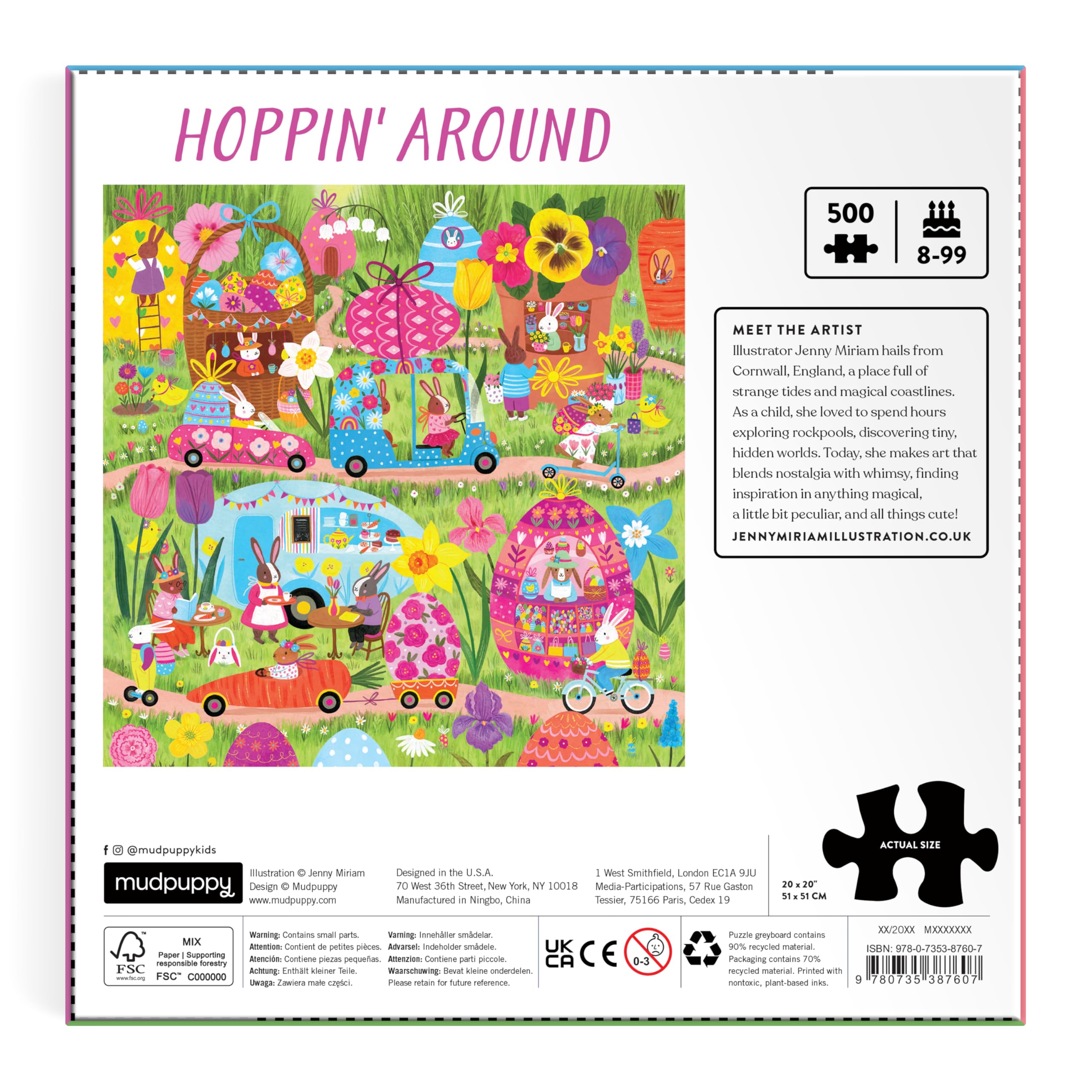 Amazon.com: Mudpuppy Hoppin Around – 500 Piece Family Jigsaw