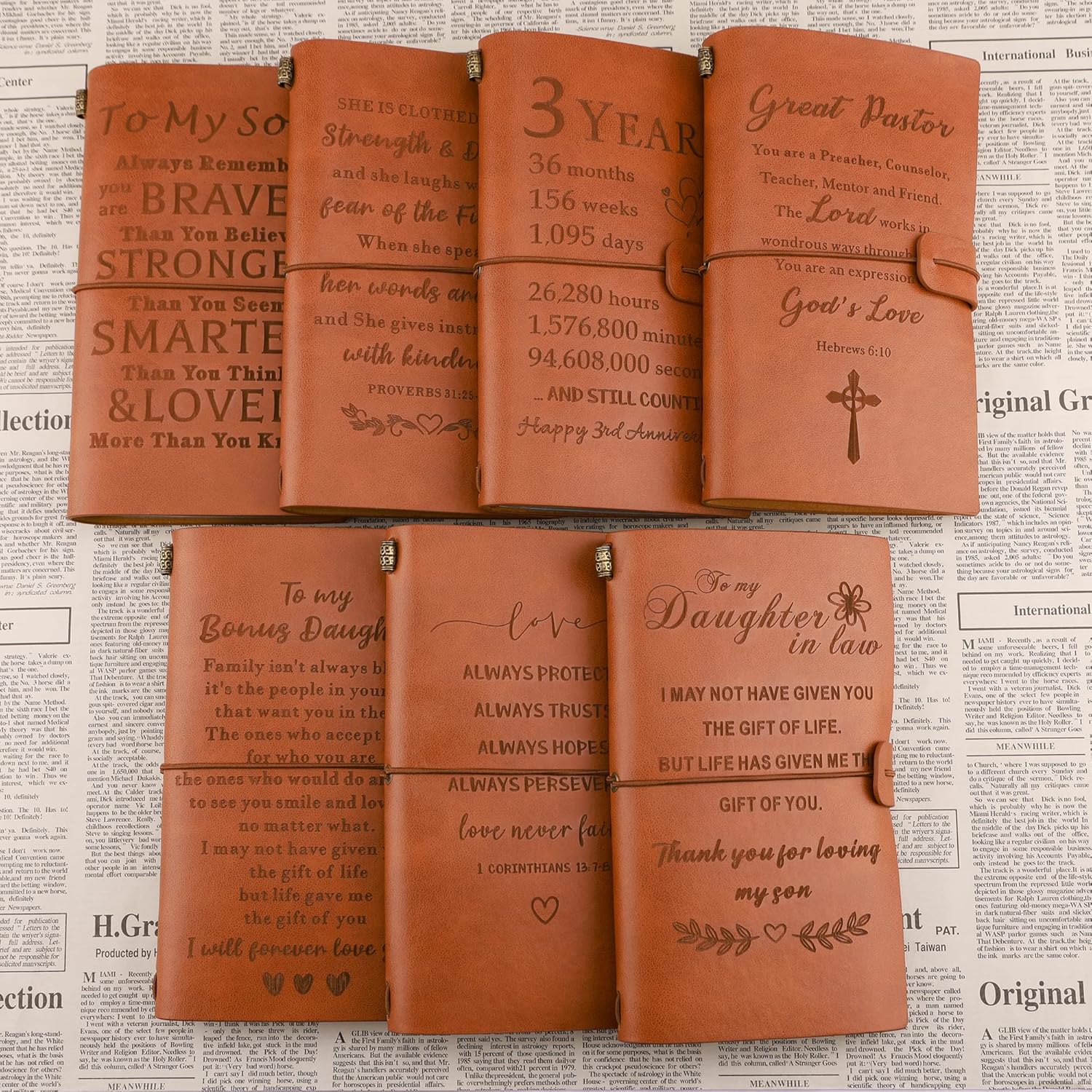 Engraved Leather Journal Gift for Colleagues, Coworker Gifts For Women Men Retirement Gifts, Coworker Leaving Gifts Going Away Gift for Bosss Friends Leader Retirement, Enjoy the Next Chapter Gift - Image 7