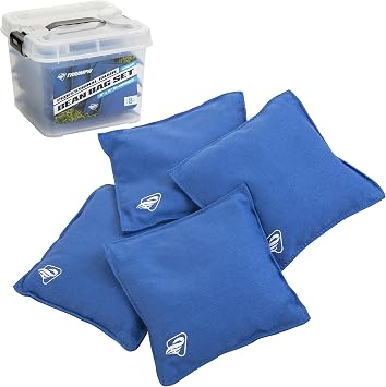 Triumph 4-Pack 16 oz. Canvas Duck Bean Bags with Tub Blue