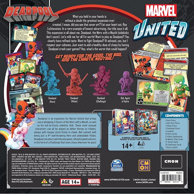 Marvel United Expansión Deadpool para 1-4 jugadores miniatura 2