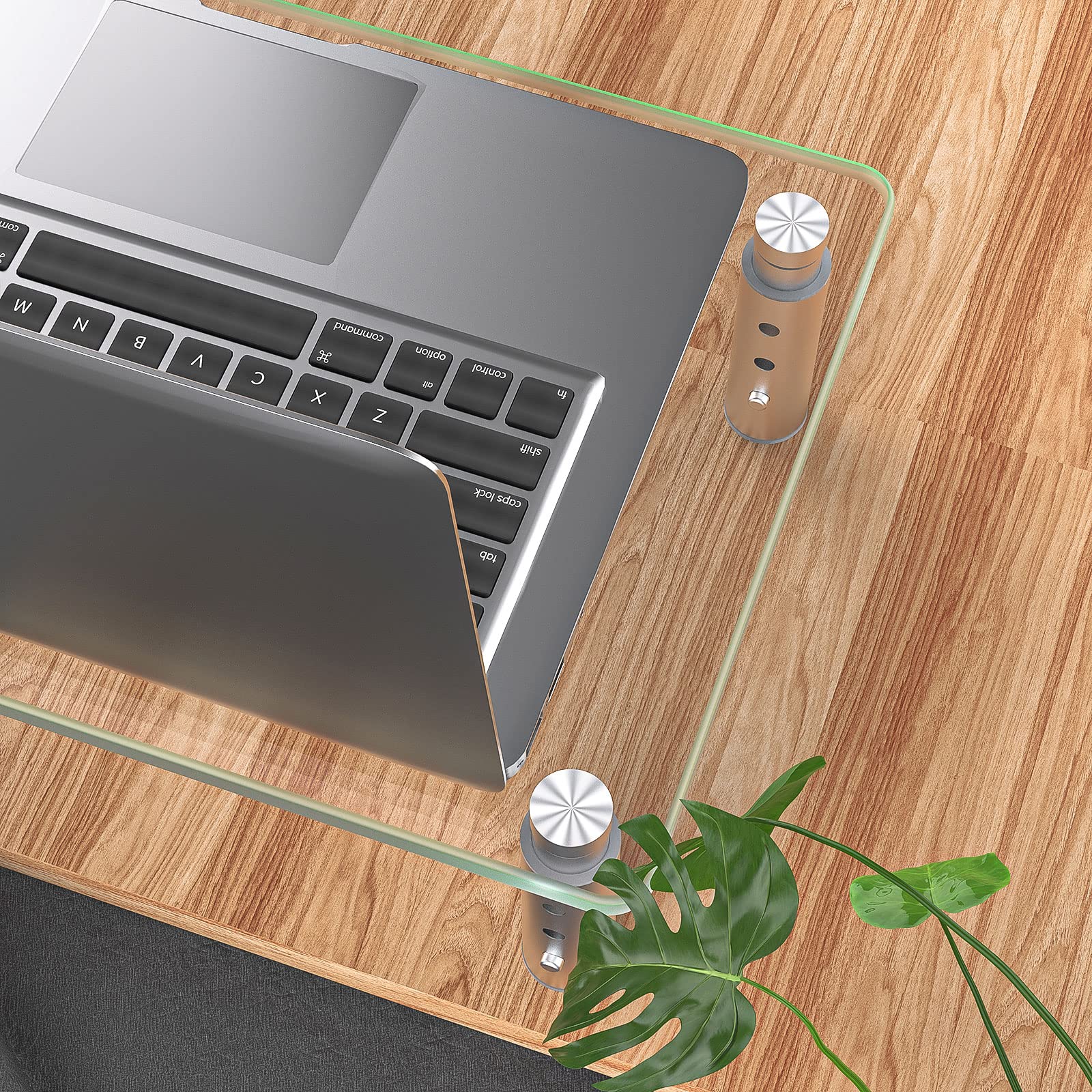 Hemudu Monitor Stand -3 Adjustable Height Monitor Riser, Computer Monitor Stand, Desktop Organizer, Monitor Stand Riser for PC, Computer, Laptop Clear