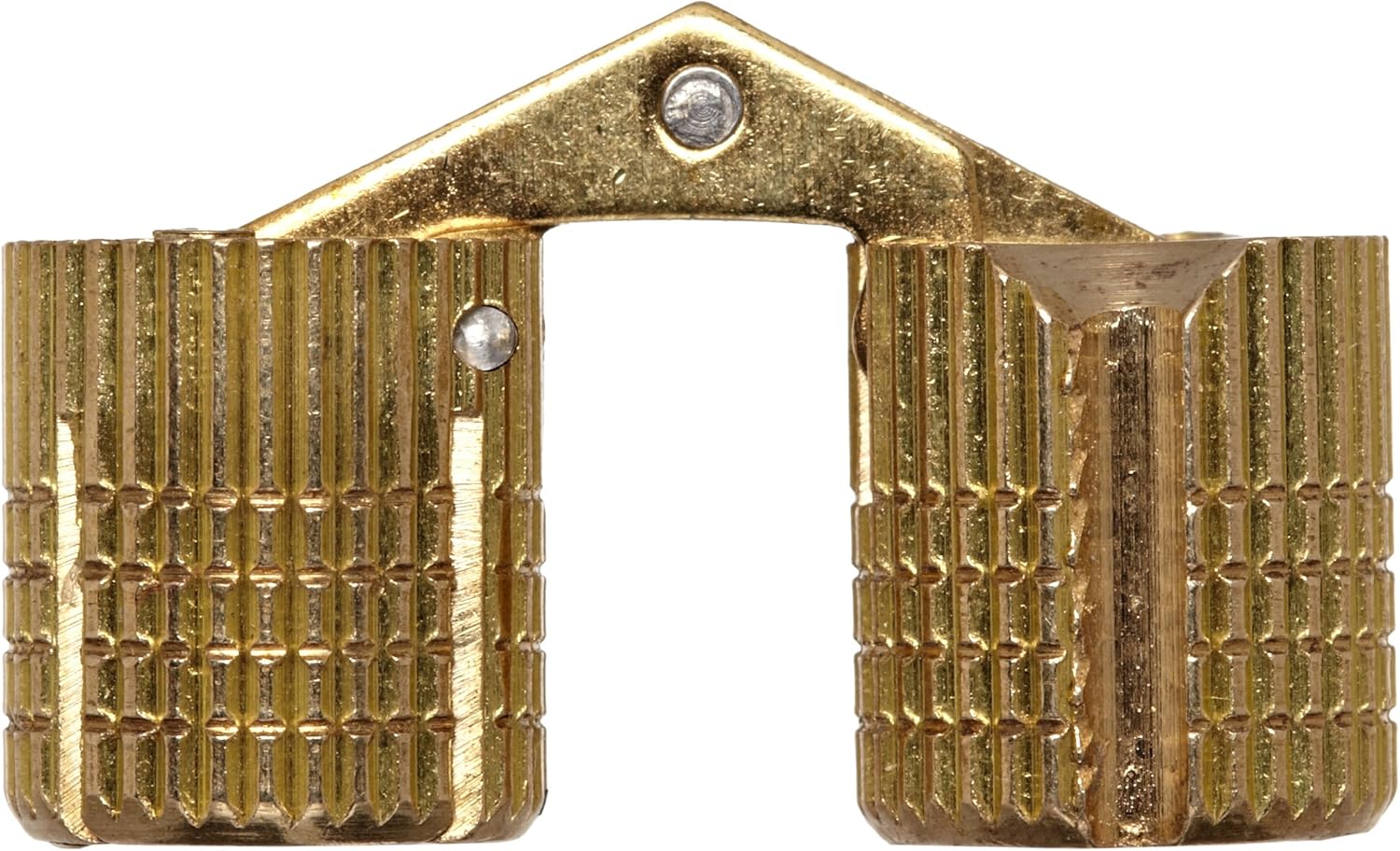 SOSS Mortise Mount Invisible Barrel Hinge, Solid Brass, Satin Brass Finish, 10mm Diameter, 1/2" Door Thickness, 11mm Mortise Depth (Pack of 24) (BH104)