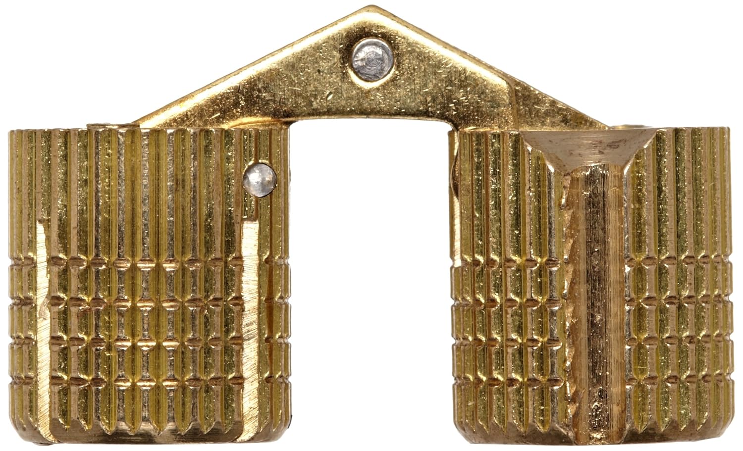 Creative Product SOSS Mortise Mount Invisible Barrel Hinge, Solid Brass, Satin Brass Finish, 10mm Diameter, 1/2 Door Thickness, 11mm Mortise Depth (Pack of 24) (BH104)