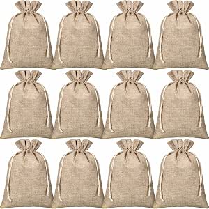 Amazon.com: 100 Pcs Burlap Bags with Drawstring Bulk Rustic Burlap Gift ...