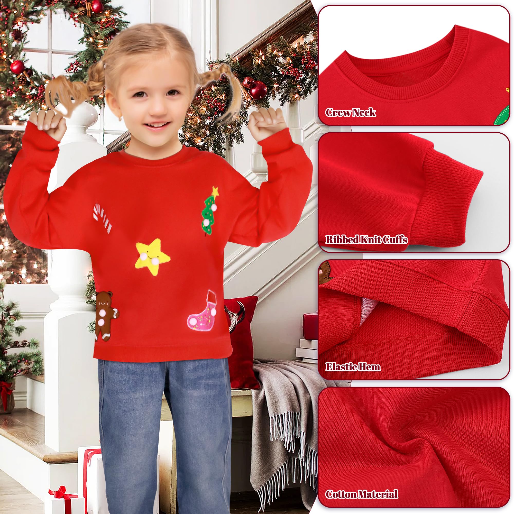 Sudadera Niña Algodón Manga Larga Cuello Redondo Caballo Conejito Dibujos 2-7 años