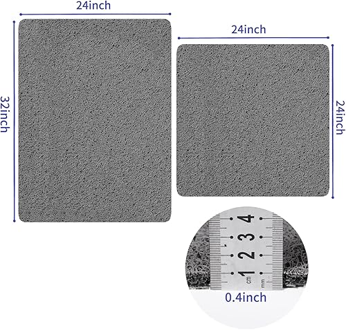 Miniatura 2 de Tapete de ducha para bañera, antideslizante, tapete de baño con textura suave para bañera, esponja de PVC con drenaje, secado rápido, fácil