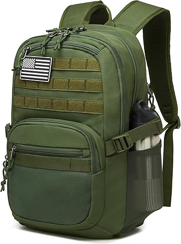 Miniatura 8 de Mochila táctica militar para hombres, bolsa de asalto de 3 días con sistema Molle para aventuras al aire libre, Negro -, 25 L, Mochila táctica Negro