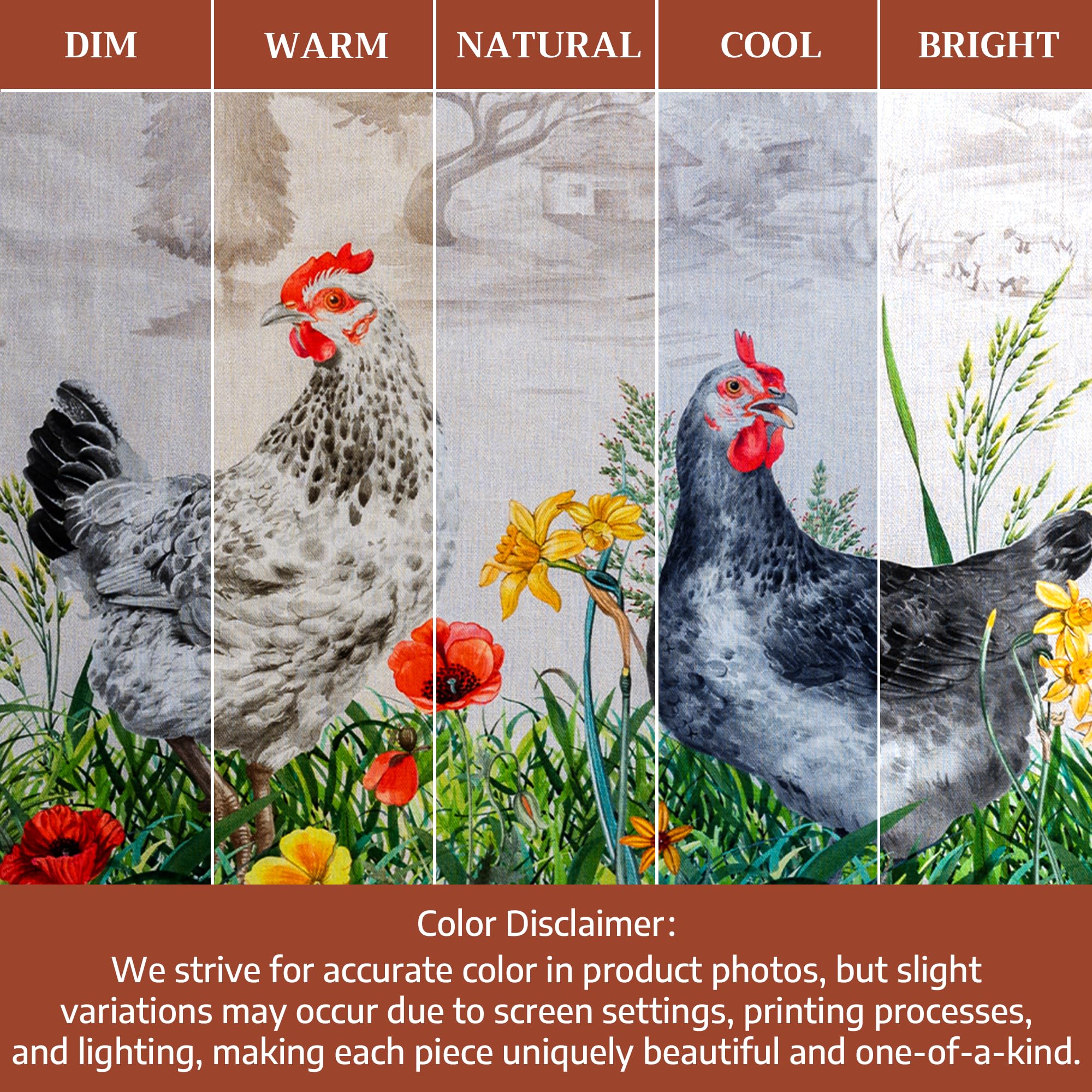 Maison d' Hermine Table Cover 60"x60" 100% Cotton Decorative Washable Square Tabletop Tablecloths for Gifts, Kitchen, Party, Wedding, Restaurant & Camping, Basse Cour - Spring/Summer