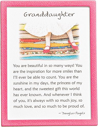 Blue Mountain Arts Douglas Pagels - Caballete en miniatura con imán "Granddaughter" de 4.9 x 3.6 pulgadas, regalo perfecto de cumpleaños, "Thinking