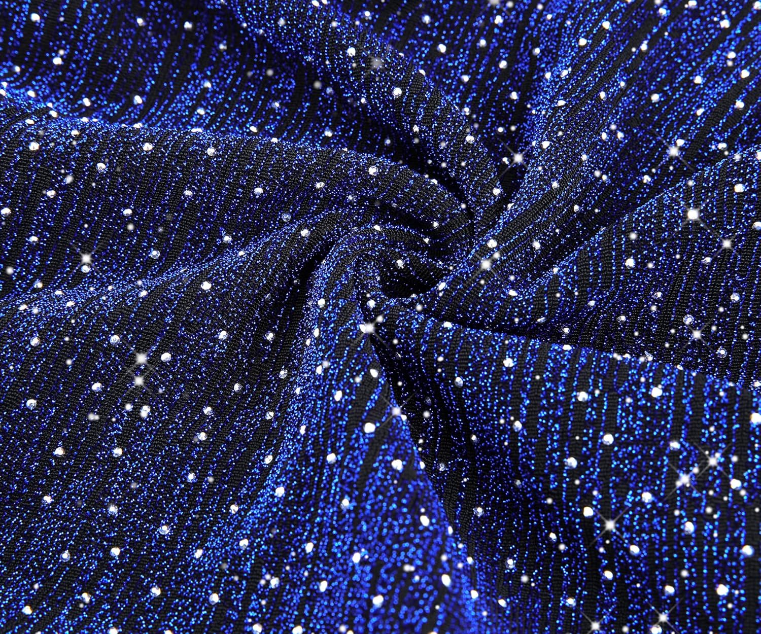 PEIQI Women's Glitter Rhinestone Dress Spaghetti Strap Flared Sparkle Party Cocktail Homecoming Dresses - Image 2