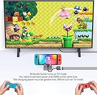 Vista 4 de Switch Dock para Nintendo Switch OLED, adaptador de TV de interruptor 3 en 1 con HDMI 4K, puerto USB 3.0, carga tipo C de 100 W, estación
