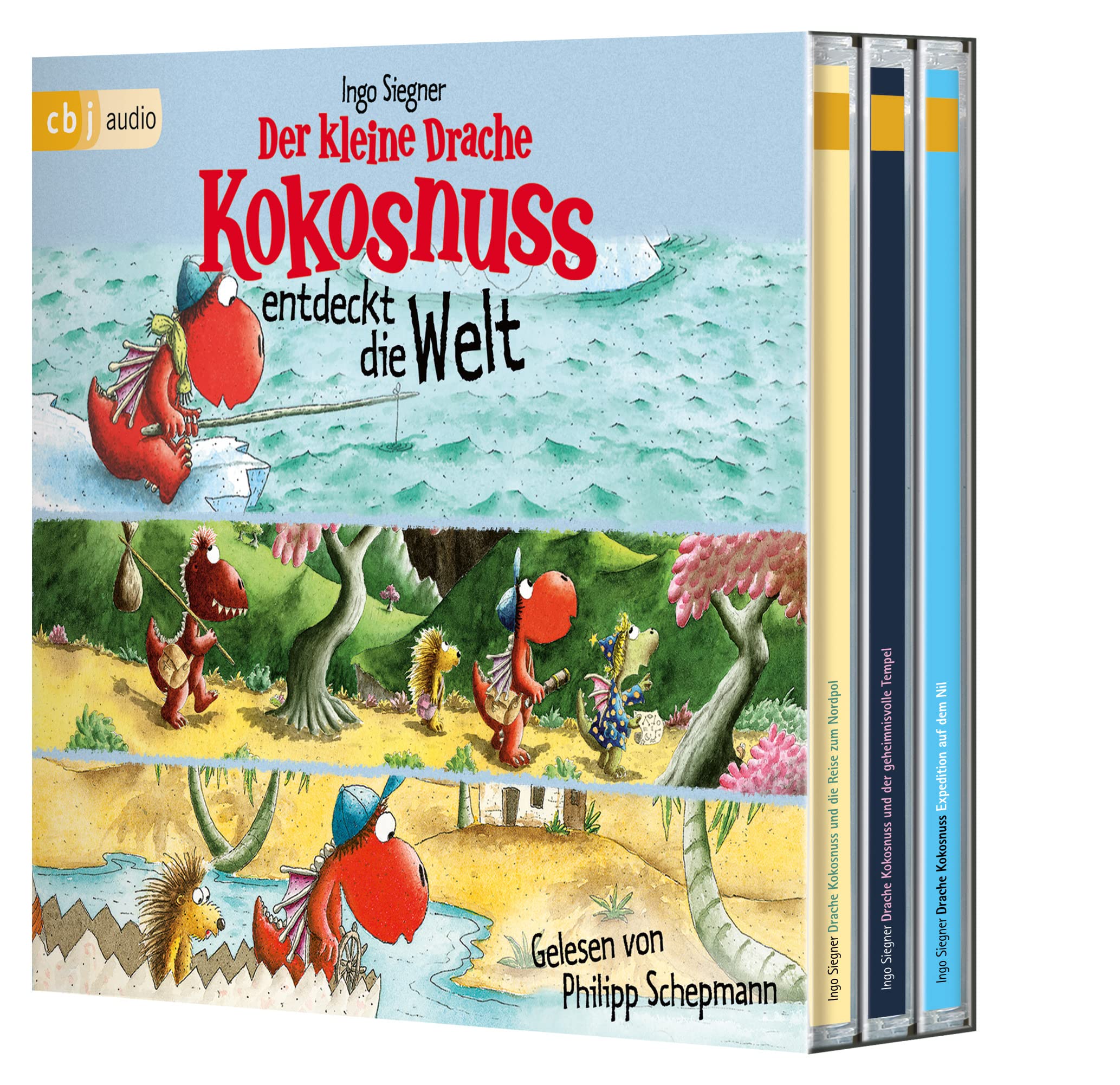 Der kleine Drache Kokosnuss entdeckt die Welt: Drei spannende Abenteuer in einer Box: Der kleine Drache Kokosnuss und die Reise zum Nordpol - Der ... Tempel - Expedition auf dem Nil