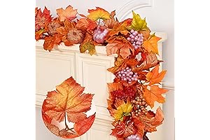 Serene MARTINE MALL 2 Packs Autumn Garland, Ideal Fall Decoration