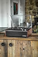 Vista 7 de Victrola Eastwood Signature - Tocadiscos Bluetooth de 3 velocidades con altavoces integrados y cubierta antipolvo Sonido de audio mejorado
