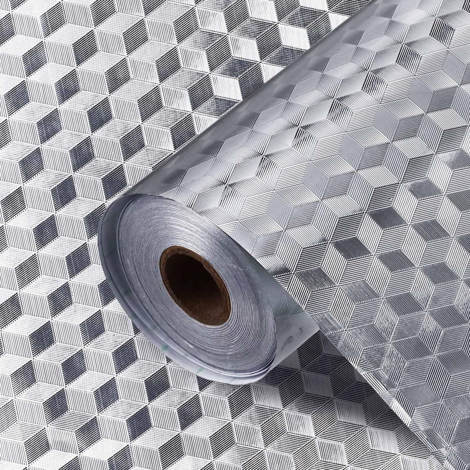 Papier de contact autocollant argent Yitexin 10m résistant huile et eau