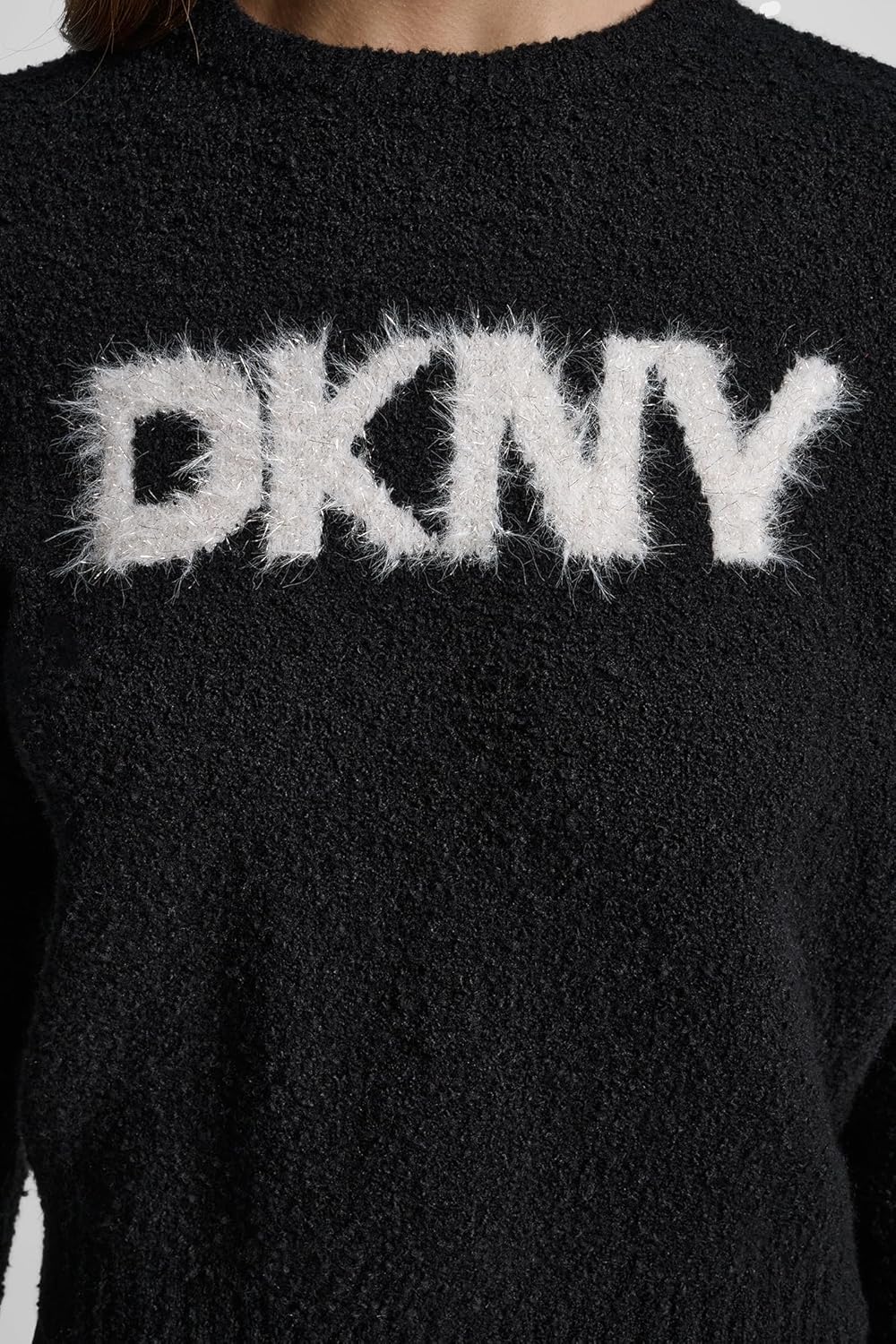 DKNY Womens Crew Neck Long Sleeve Logo Sweater - Image 5