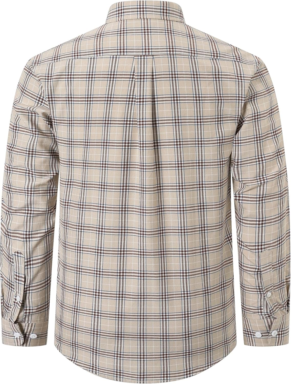 Cromoncent Mens Long Sleeve Oxford Button Down Shirts Casual Dress Shirt for Men,100% Cotton,Plaid/Stripes Shirts - Image 7