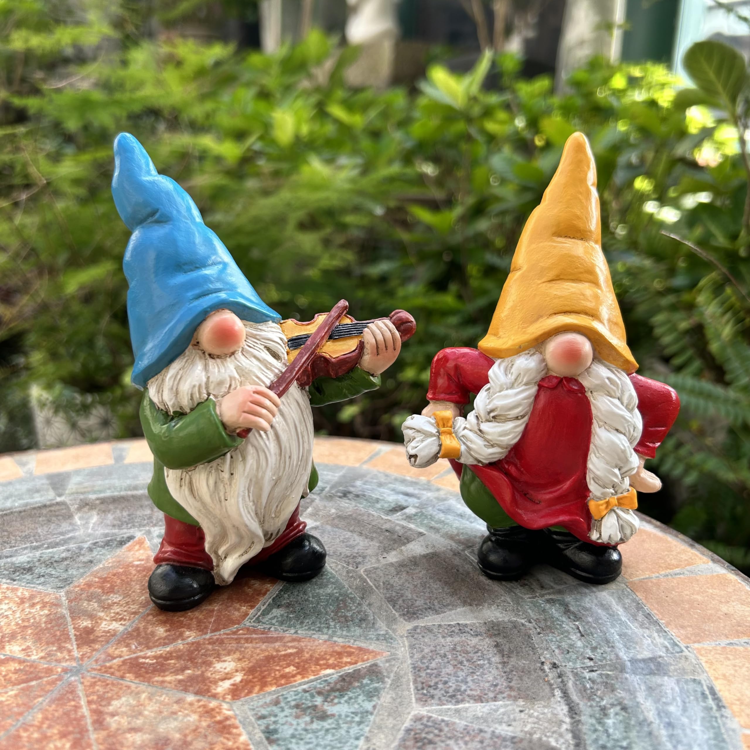 Amazon.com: WSHMZYHOME Garden Gnome Duo Decorative Figurines 5.5