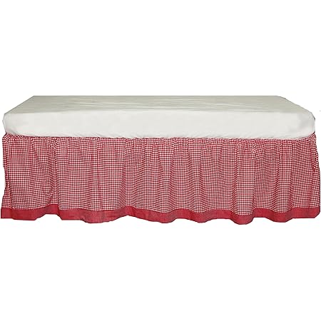 gingham bed skirt queen