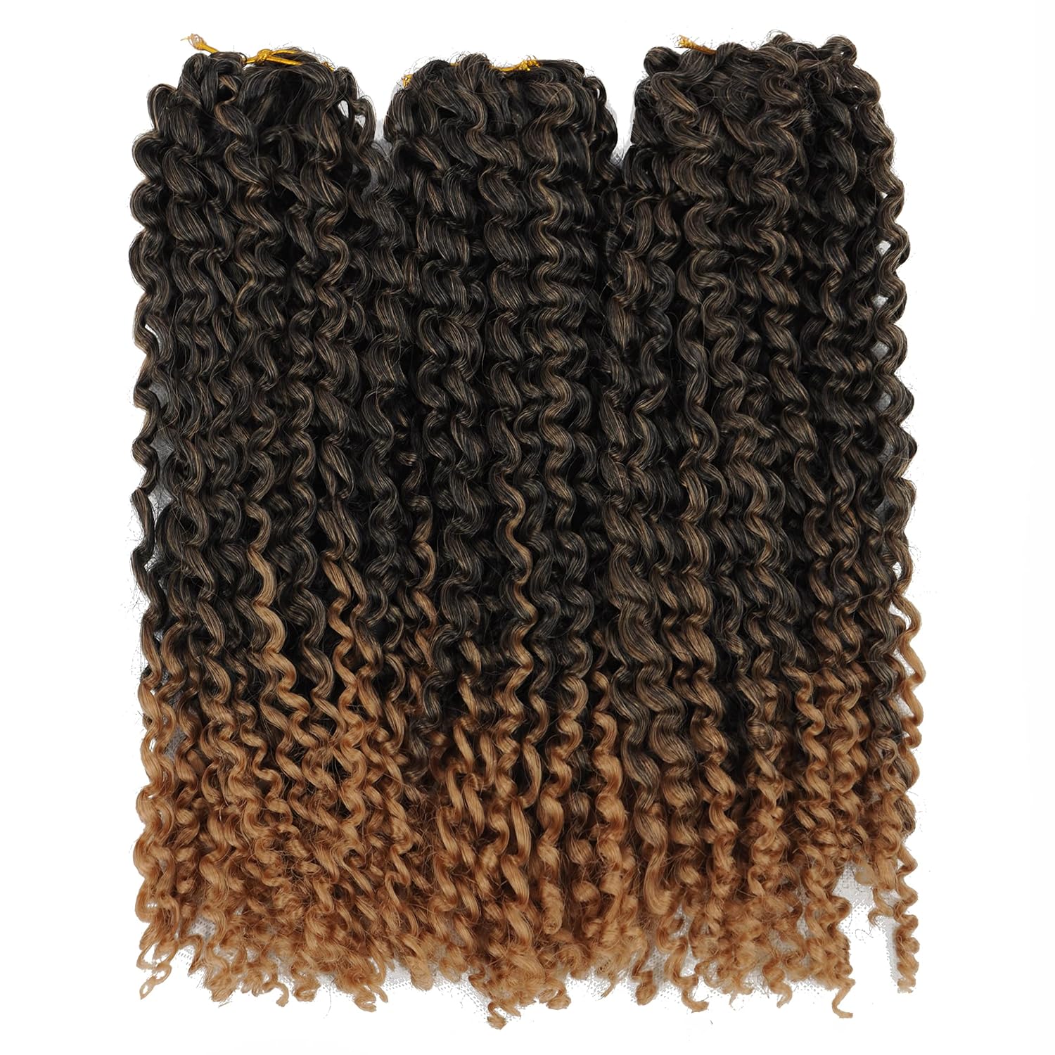 9 Bundles/Lot Marlybob Crochet Hair 8/10/12 Inchs Small Jerry Curl Braid Short Passion Twist Braids Afro Twist Synthetic Hair Kinky Curly Braiding Hair Extensions (T1B/27, 8 Inch)