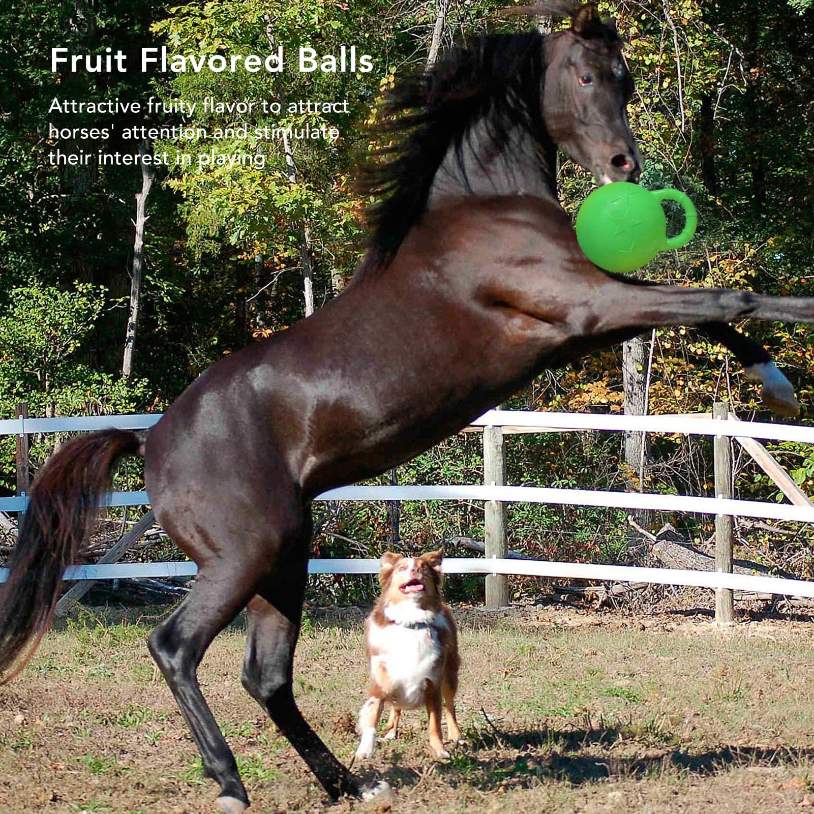 Jolly Horse Gigante Gioco Interattivo con - Giocattolo in Gomma Profumato Alla Frutta per e Cani - Design Leggero e a Rimbalzo Lento per Giochi di Addestramento