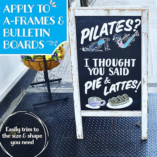 Miniatura 7 de MMFB Arts & Crafts Pizarra blanca para pared, papel de pared de 9 pies, con marcadores de borrado en seco, papel tapiz grande para aula, oficina y