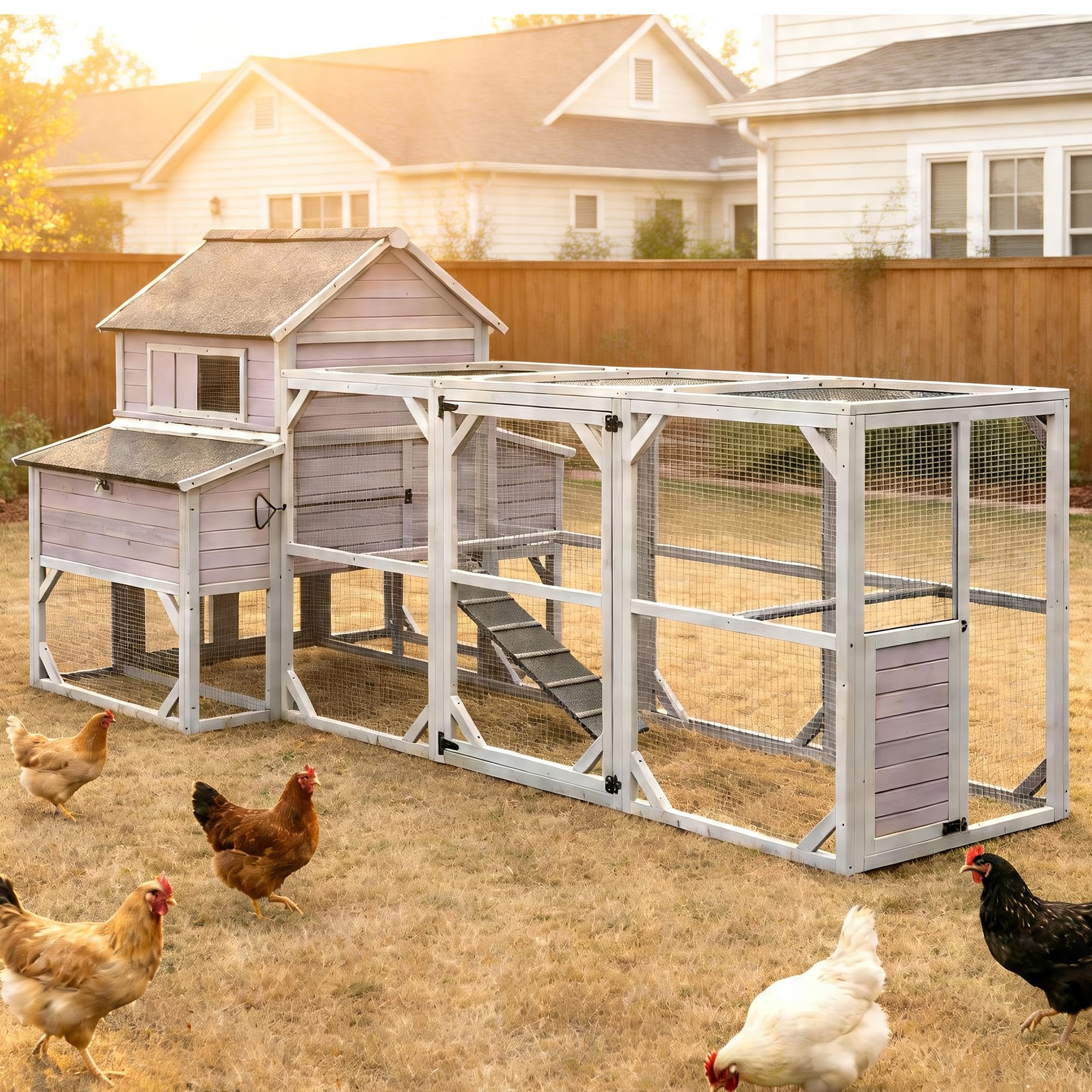 GUTINNEEN Walk-In 134 Inch Chicken Coop