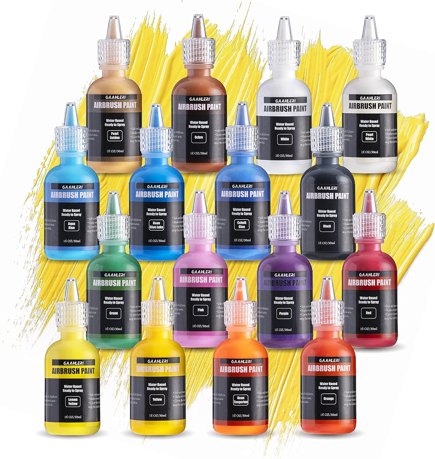 Gaahleri Airbrush Paint, 16 Colors Airbrush Paint Set