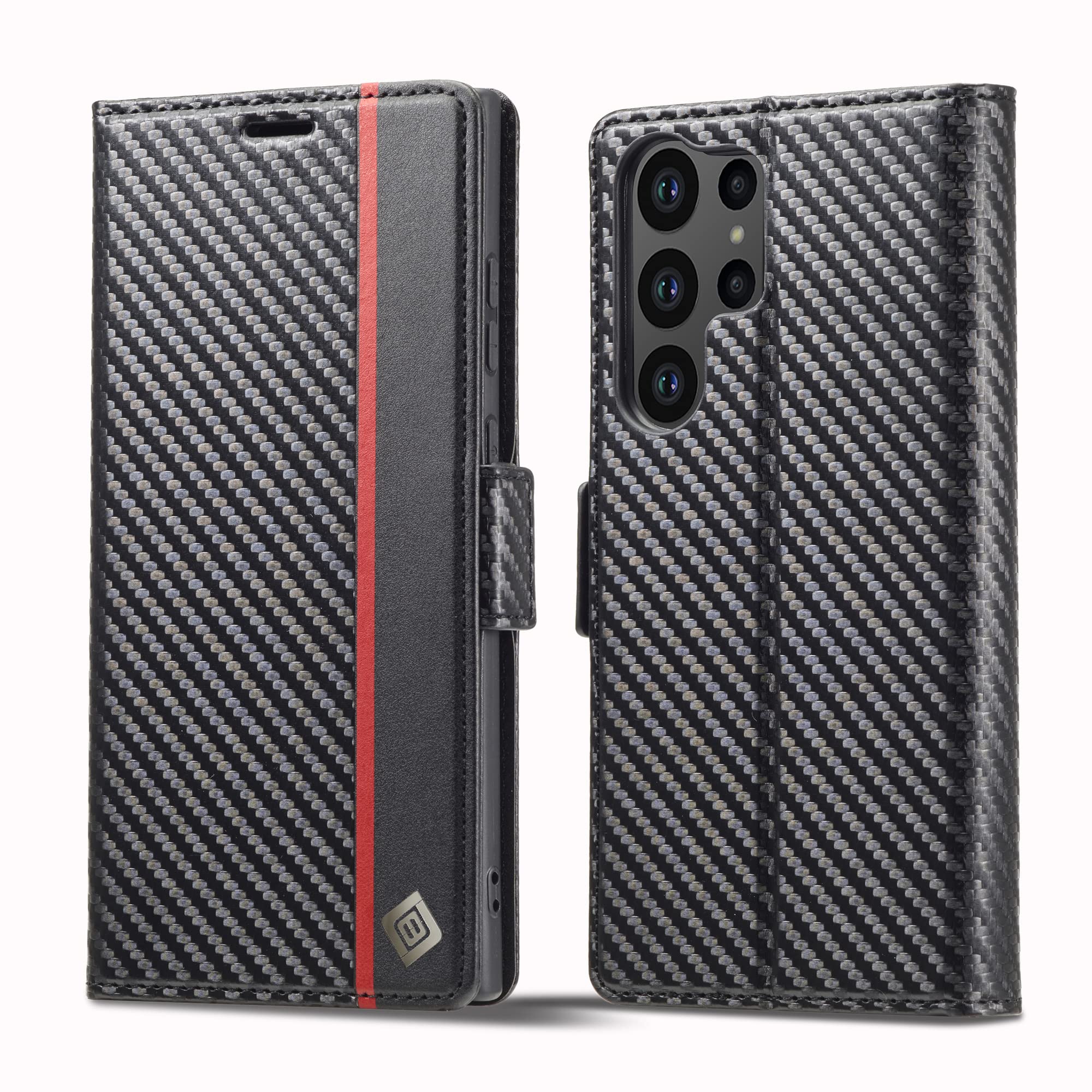 Galaxy S24Ultra ケース 手帳型 S24Ultra 手帳 おしゃれ S24Ultra 財布型 ギャラクシーs24Ultra ケース 手帳型 適用 気 汗や指紋防止 高質合成炭素繊維 内蔵マグネット 携帯カバー スタンド機能 便利 財布型 かっこいい メンズ ビジネス 上質 sumsang galaxy s24Ultra 高級な炭素繊維風