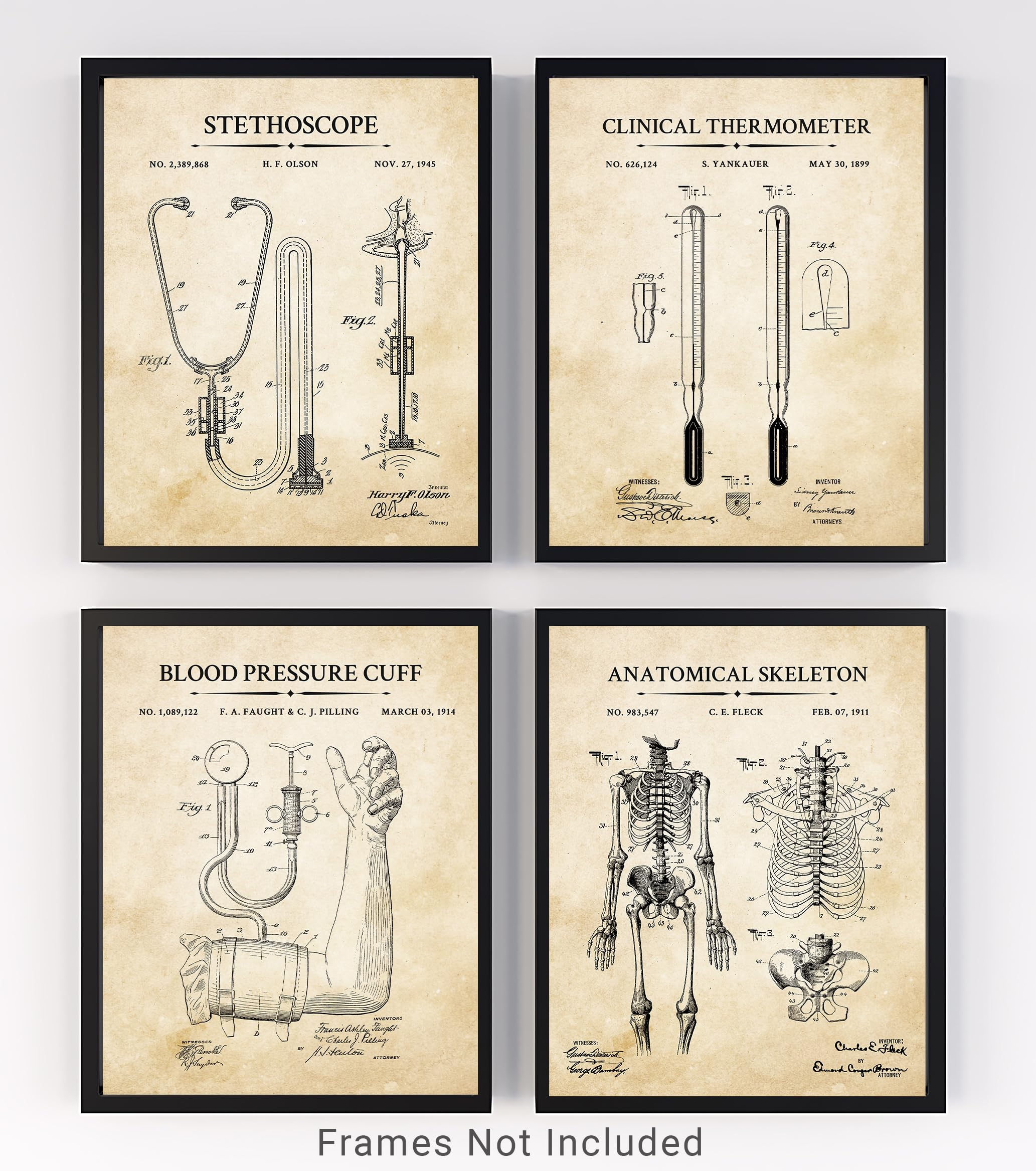 Amazon.com: Vintage Medical Equipment Patent Wall Art Prints - Set