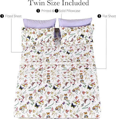 Miniatura 2 de American Home Collection Juego de sábanas de microfibra ultrasuave, doble cepillado, resistente a las arrugas y a las manchas, bolsillo profundo de