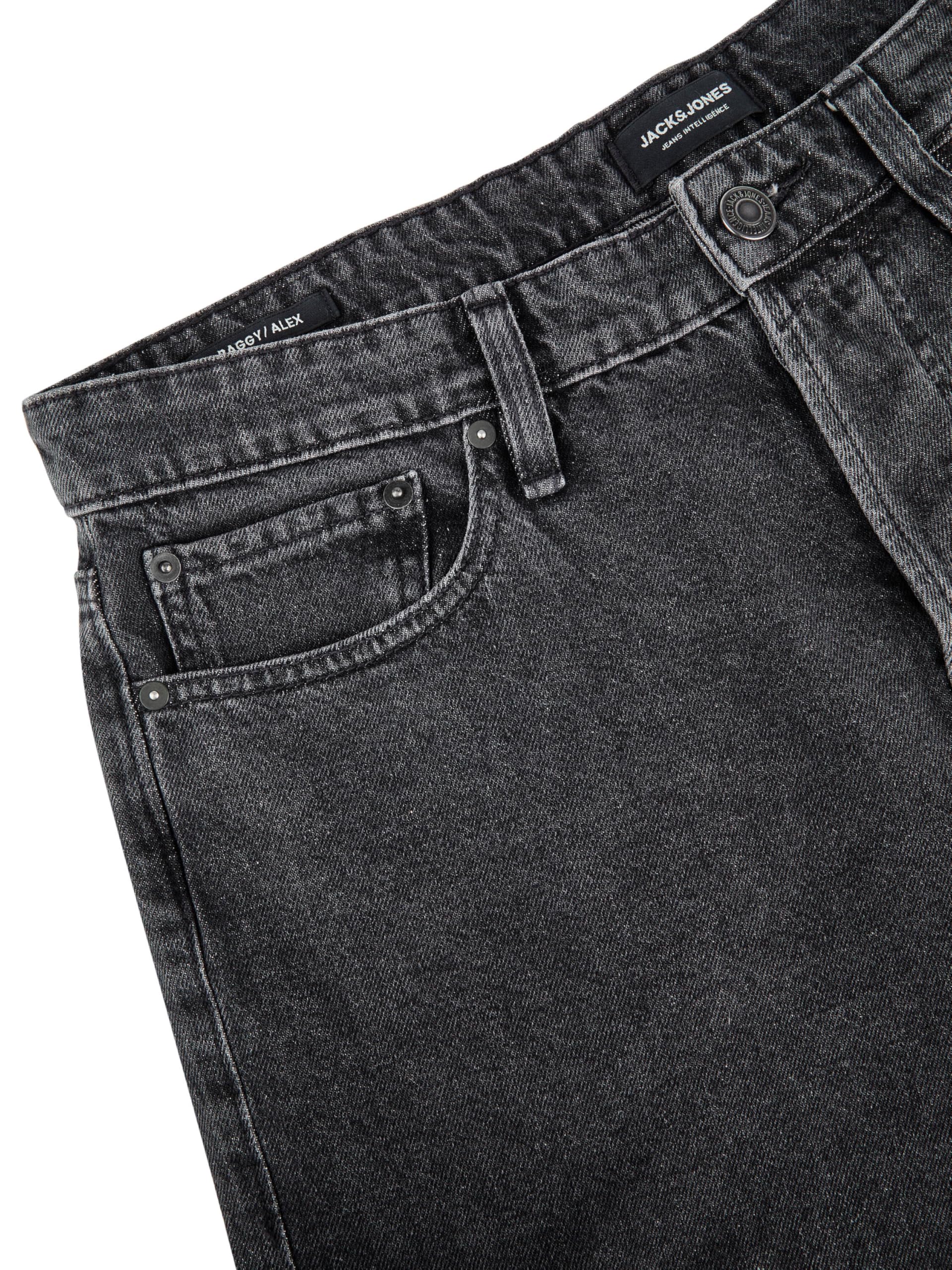 JACK & JONES Jeansy męskie Baggy Fit JJIALEX JJCOOPER krótkie spodenki bermudy szorty letnie denim jednokolorowe czarne niebieskie szare S M L XL XXL
