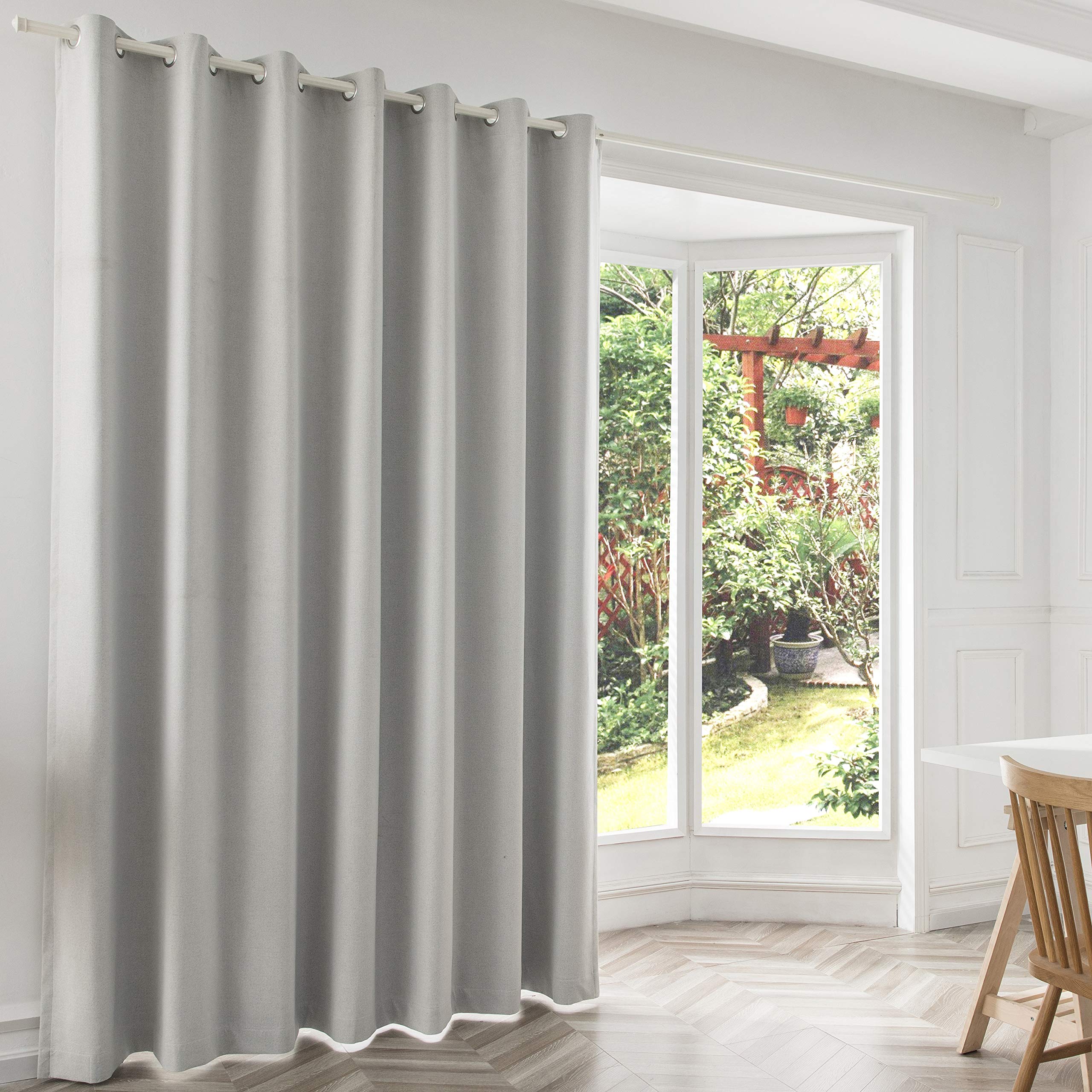 Buy JINLEETOWN 100 Blackout Greyish White Linen Curtains for Patio