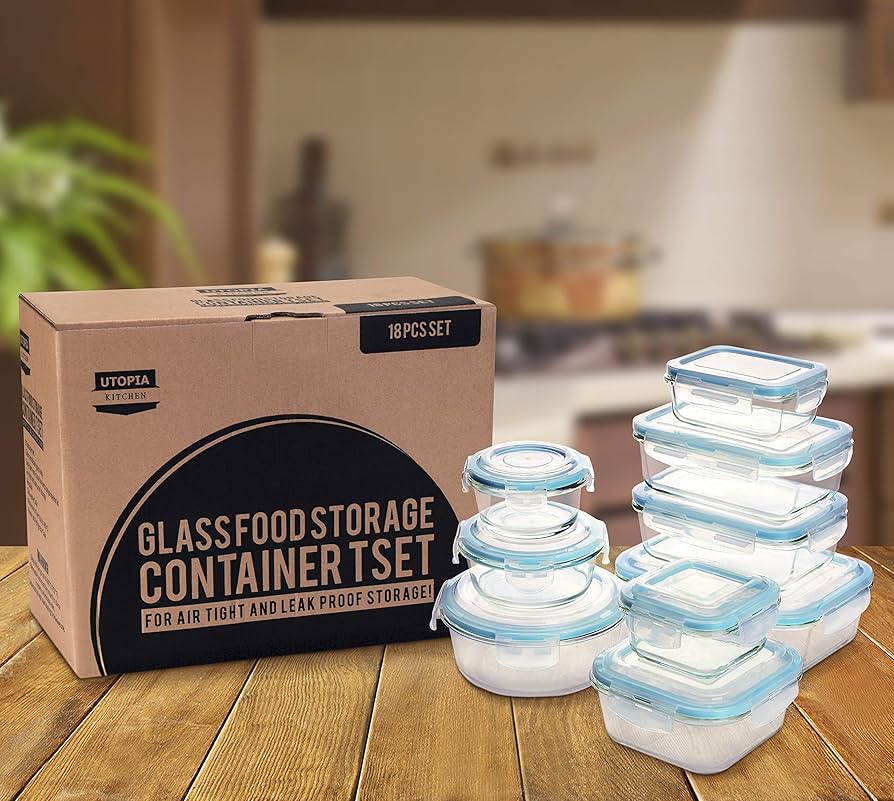 Amazon.com: Utopia Kitchen Glass Food Storage Container Set