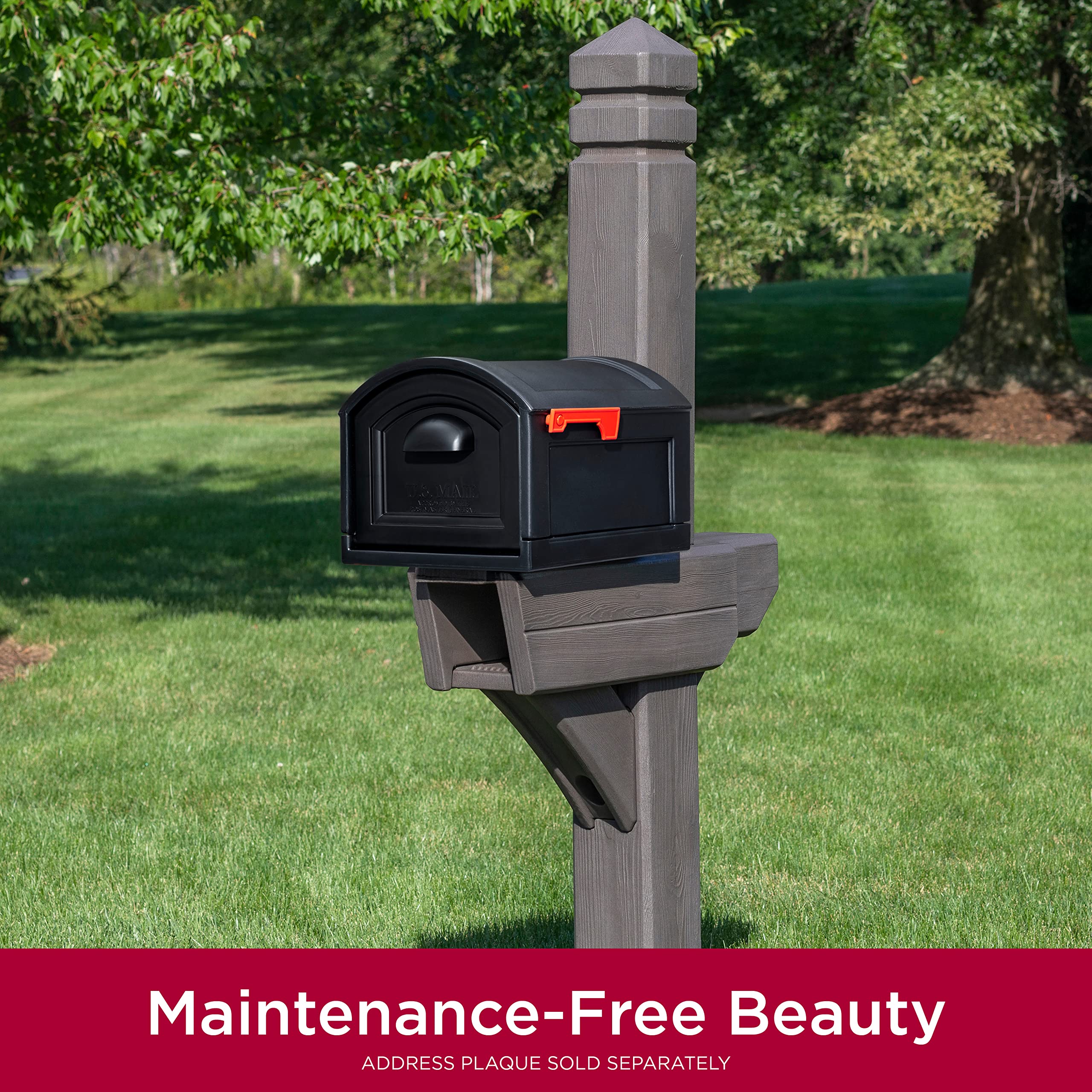 Town-to-Town XL Post-Mount Mailbox – Large, Weatherproof, Outdoor Heavy Duty-731122