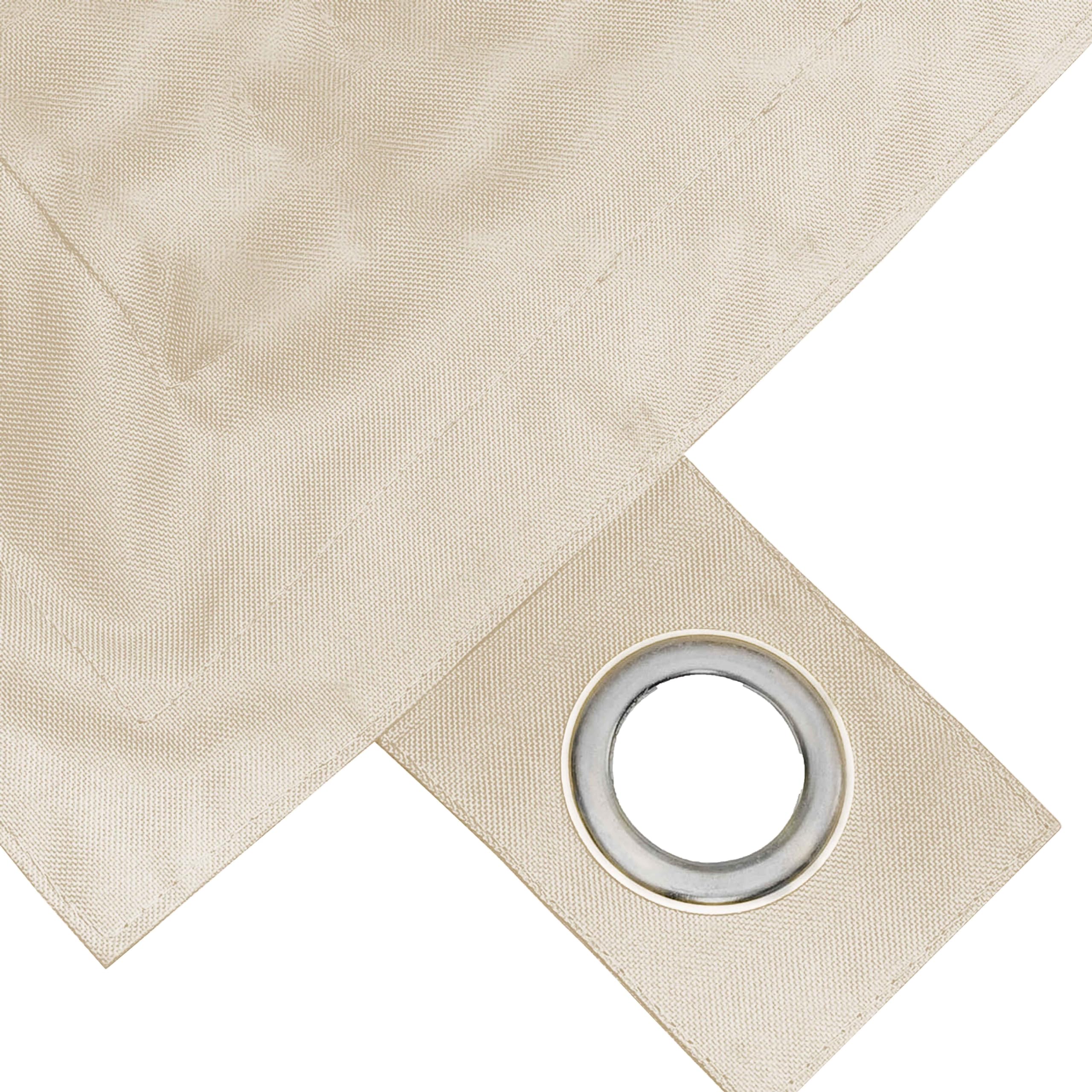 Oviala Housse Vide de Coussin de Sol XL Ivoire