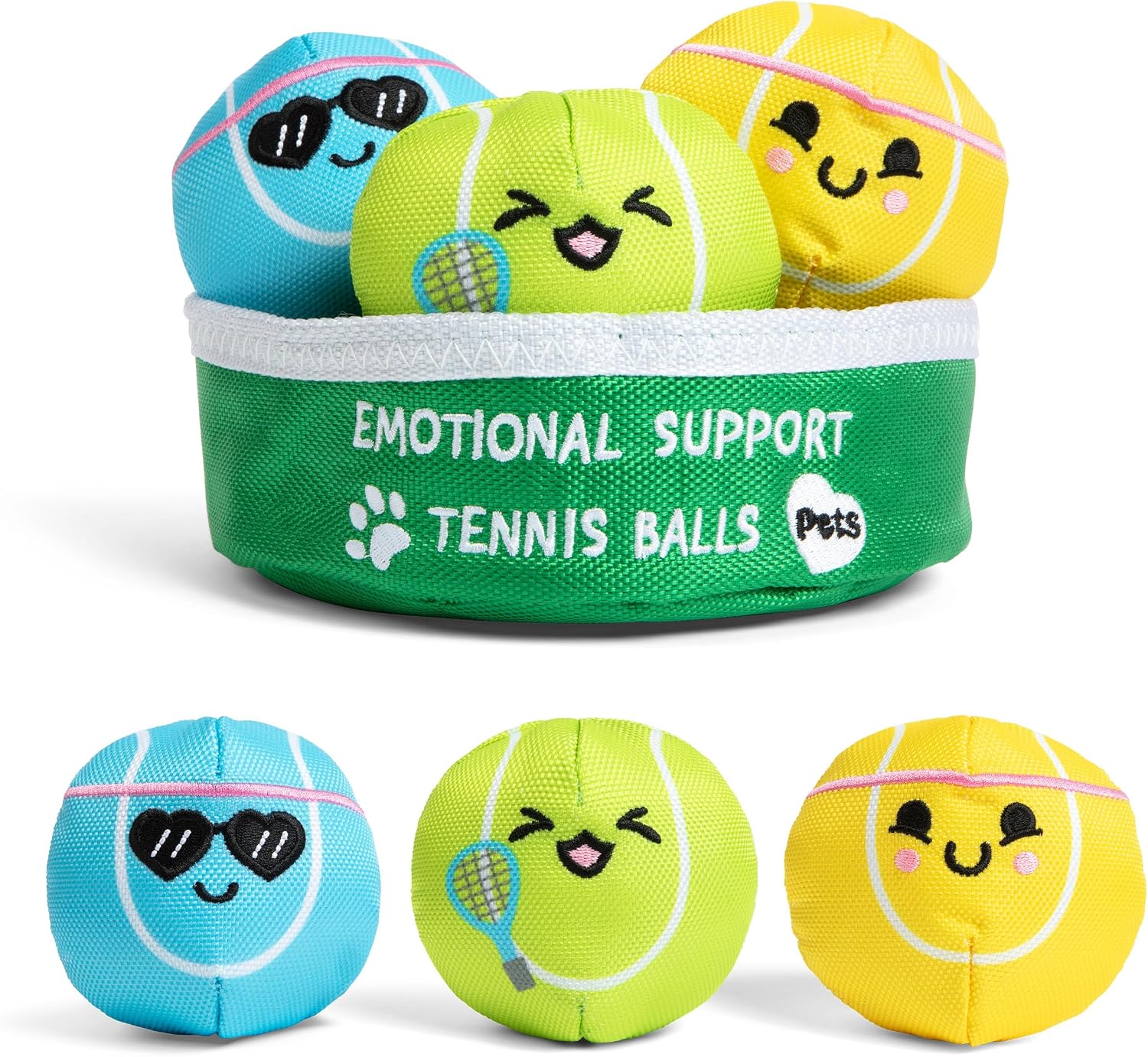 WHAT DO YOU MEME? Emotional Support Pet Tennis Ball Dog Toy by Relatable