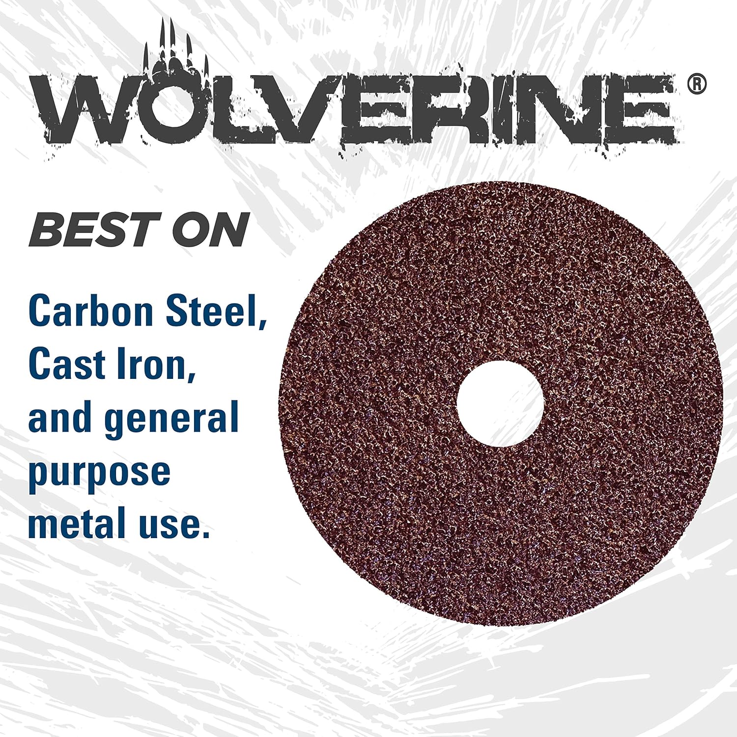 Weiler 59573 Wolverine Aluminum Oxide Resin Fiber Sanding & Grinding Disc, 4-1/2" Diameter, 36 Grit, 7/8" Arbor Hole (Pack of 25)